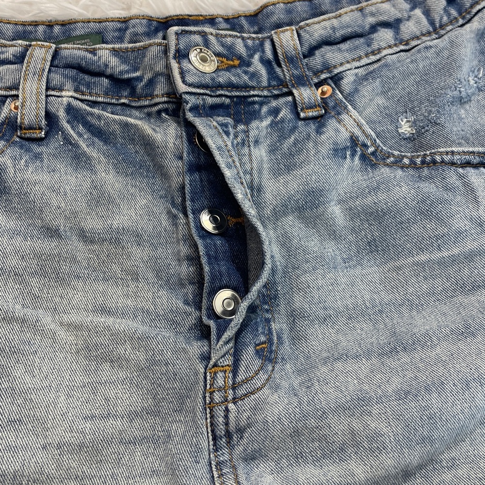 Wild Fable Light Blue Jean Shorts WOMENS SIZE 10. Super high rise cut off shorts - Picture 4 of 8